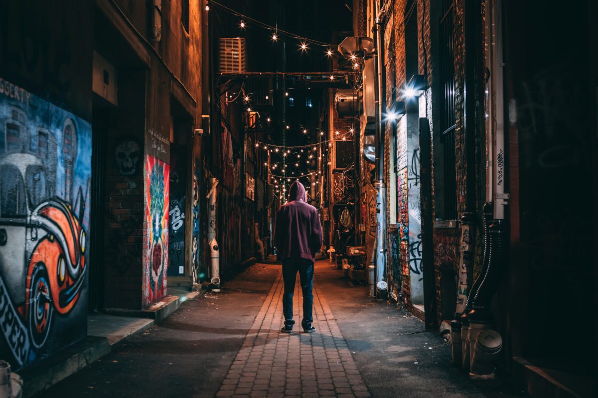 Representative photo of a hooded person in a dark alley | Photo by Isaac Weatherly from Pexels