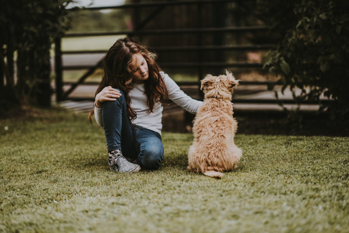Representative photo of a little girl sitting along with a dog on the grass | Photo by Annie Spratt on Unsplash